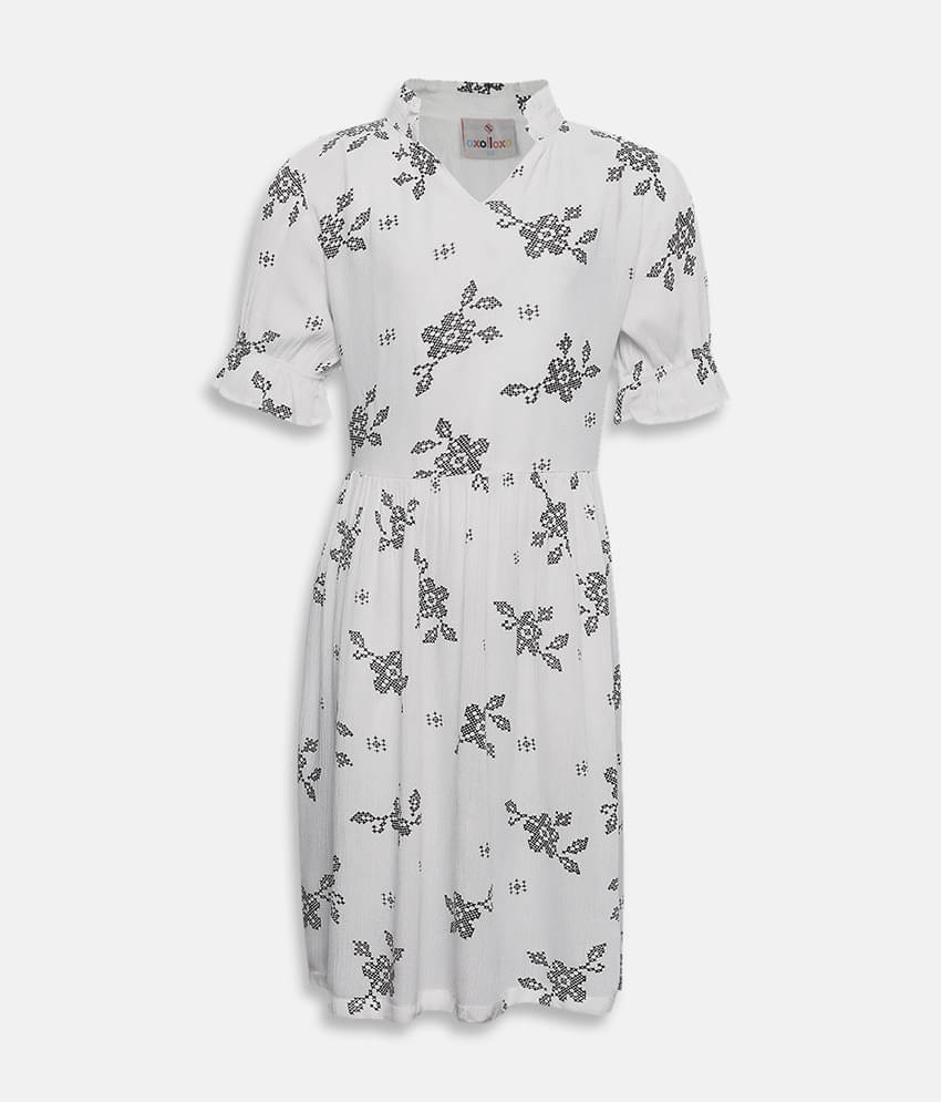     			Floral Wave Midi Girl’s Dress