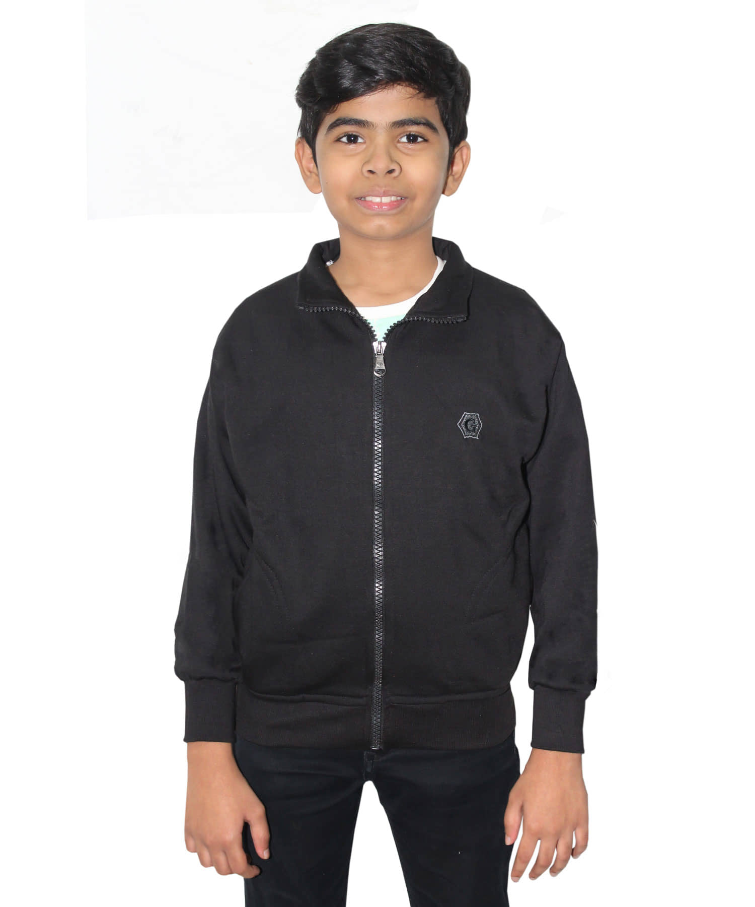 Goodluck Pack of 1 Boys Wollen Cardigans Sweater ( Black )