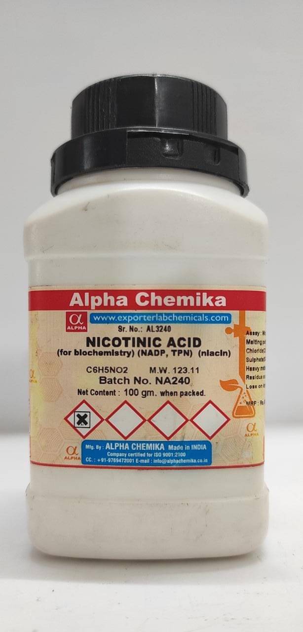     			NICOTINIC A---C----I-----D  (niacin) 100GM