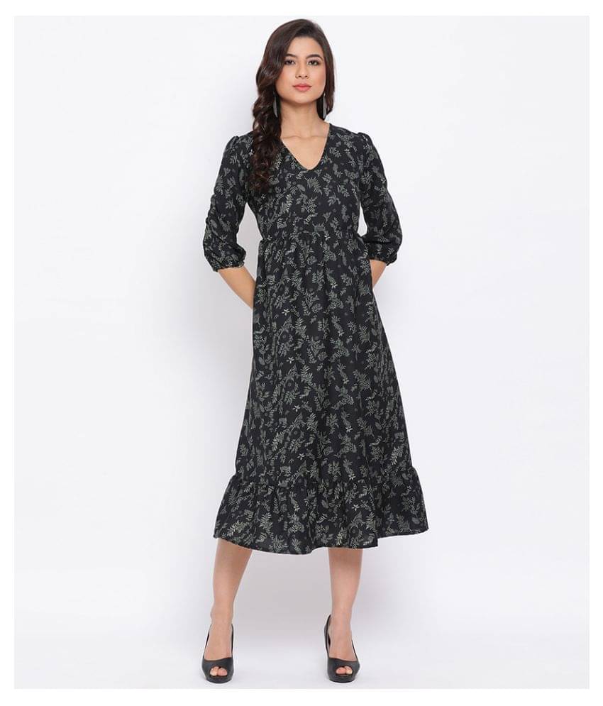 Oxolloxo Polyester Green A- line Dress Oxolloxo Polyester Green A- line Dress