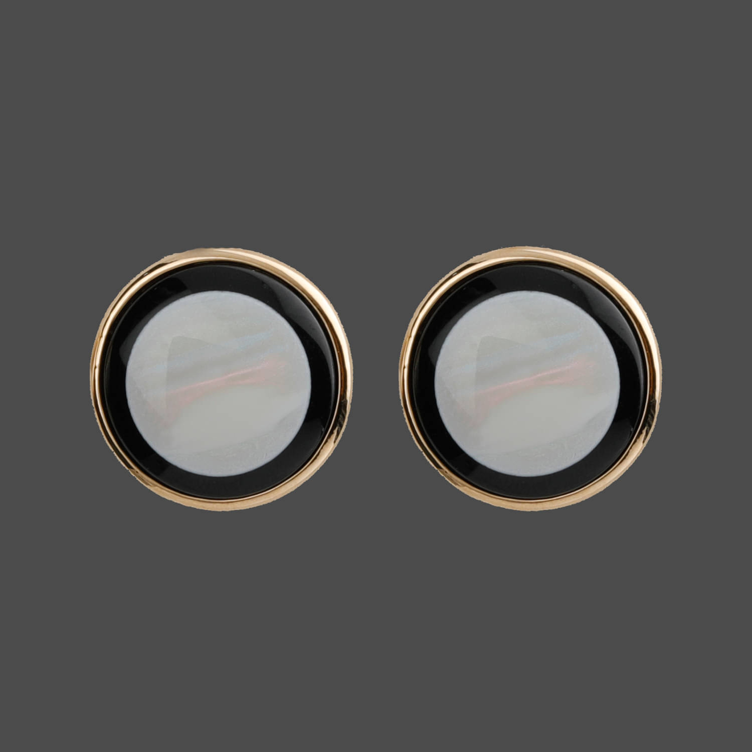     			SILVER SHINE  Classic Black With Simple Fancy Stud Earring Look For Women