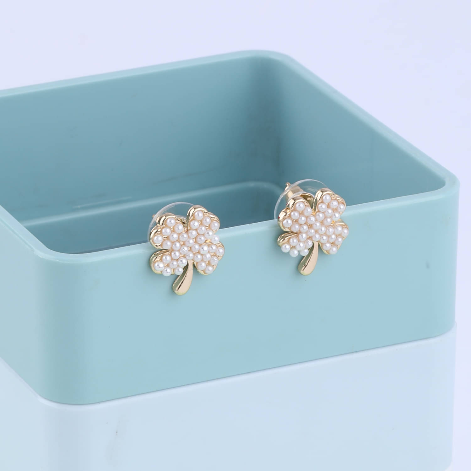     			SILVER SHINE  Party Wear Designer Flower Shape Stud Earring For Women Girl