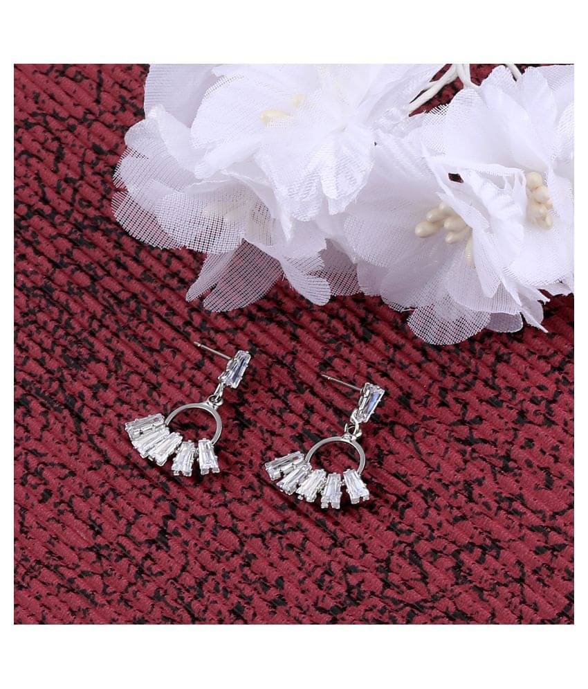    			SILVER SHINE  Silver Plated Delicated Stylish Stud Earring For Women Girl