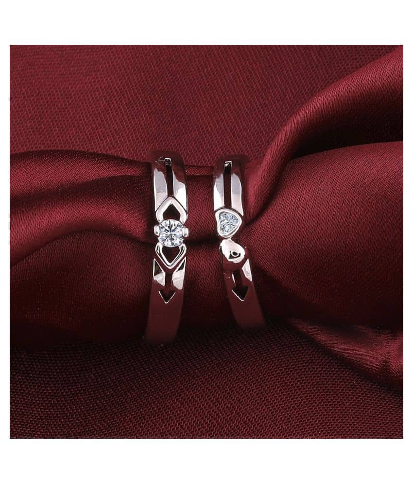 Silver Shine - Silver Couple Ring (Pack of 1)