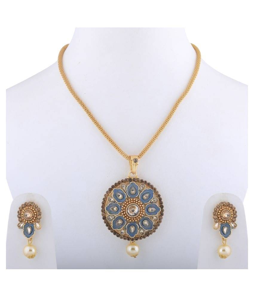     			Silver Shine Alloy Multi Color Contemporary/Fashion Necklaces Set Contemporary