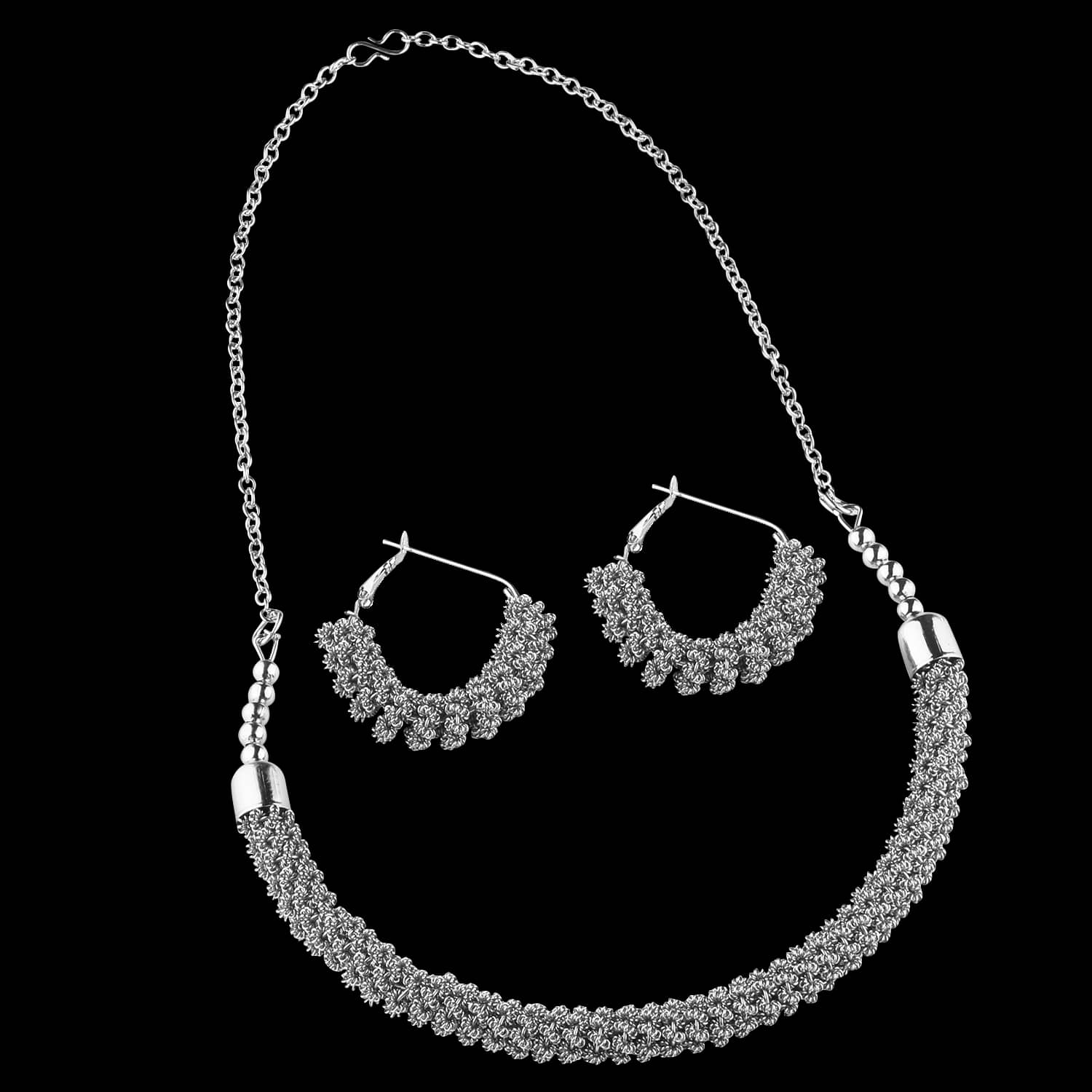 Silver Shine Alloy Silver Contemporary Contemporary/Fashion Antique Necklaces Set