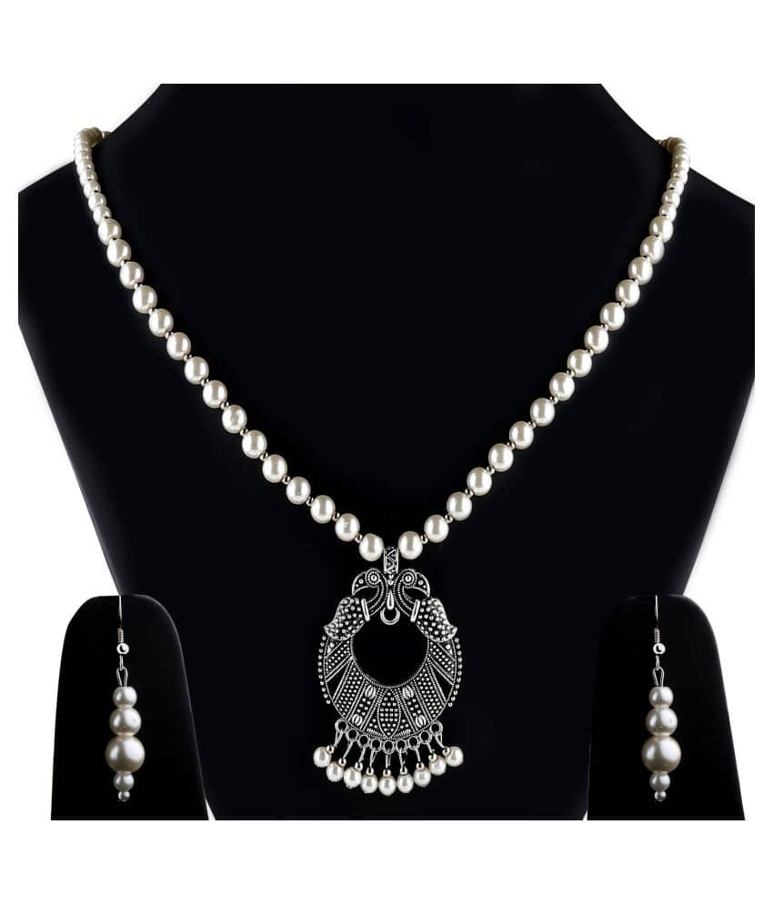 Silver Shine Alloy Silver Contemporary Contemporary/Fashion Antique Necklaces Set
