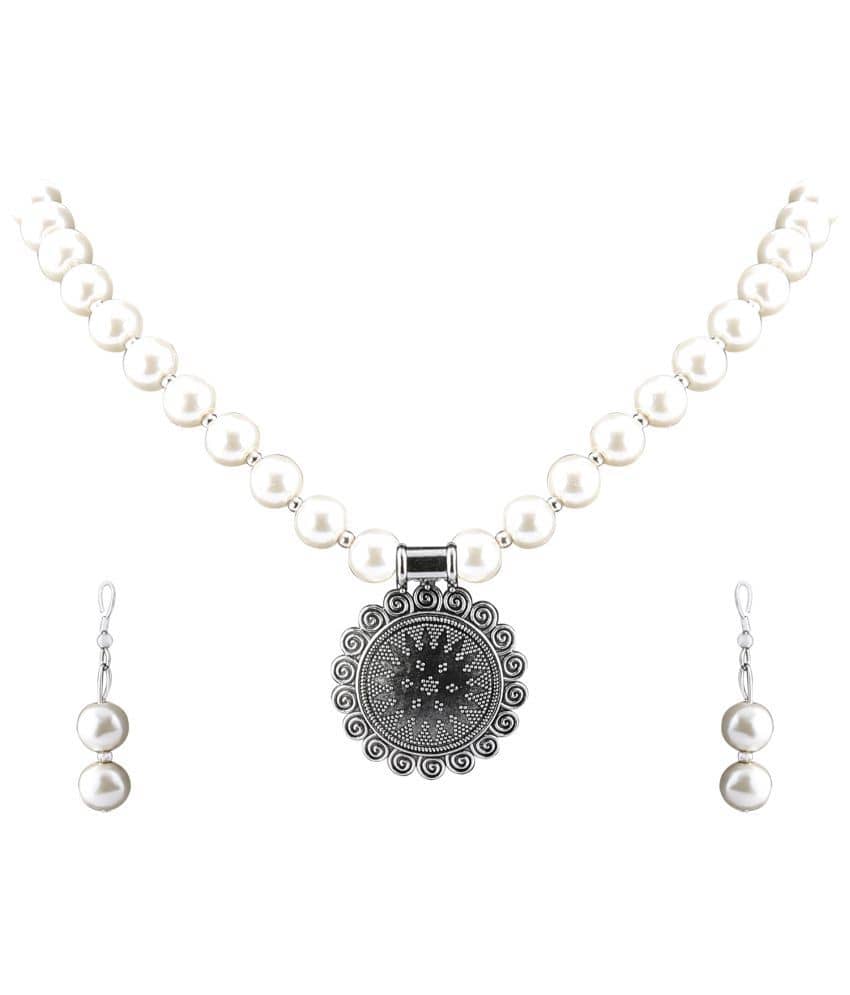 Silver Shine Alloy Silver Contemporary Contemporary/Fashion Antique Necklaces Set