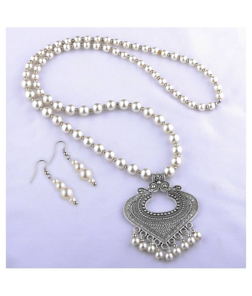 Silver Shine - Silver Alloy Necklace Set ( Pack of 1 )