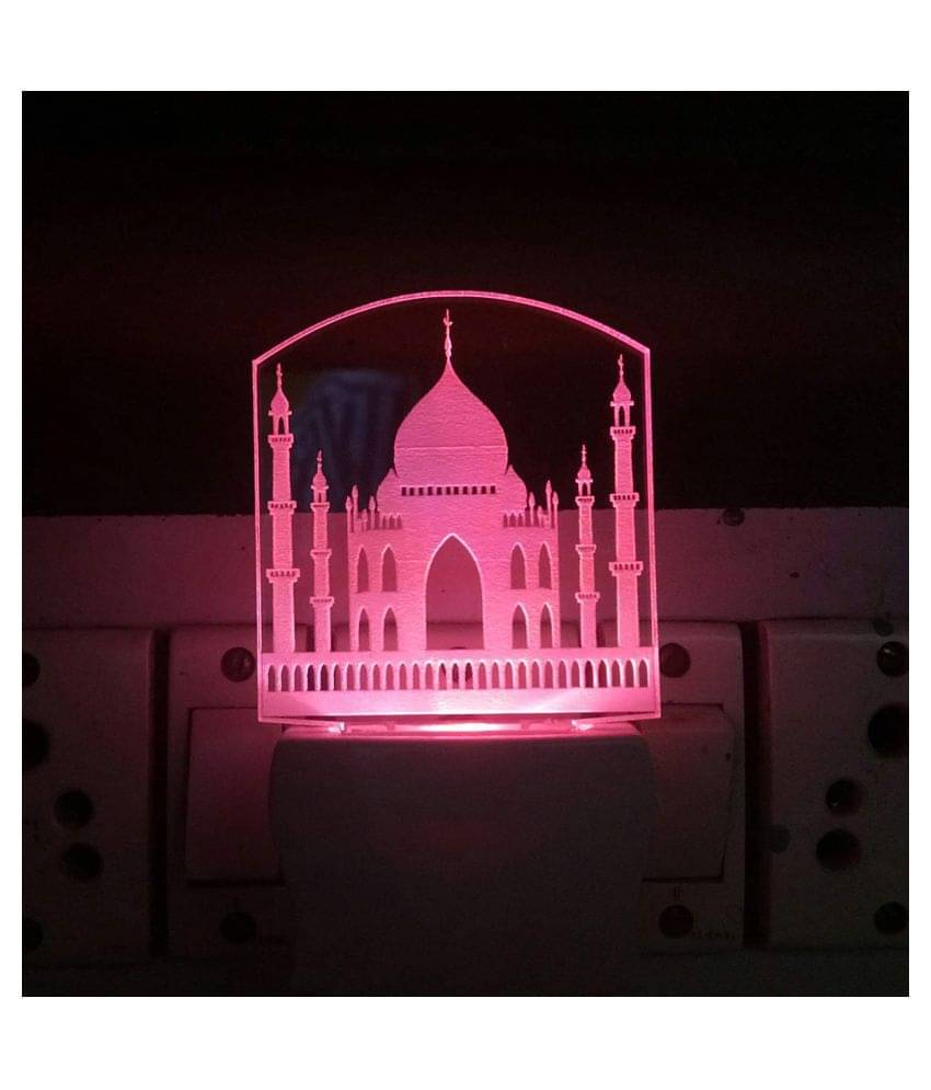 UKANI 3D Illusion Couple Night Lamp for Gift with 7 Color LedLOVE SYMBOL TAJMAHAL Night Lamp Multi - Pack of 1 UKANI 3D Illusion Couple Night Lamp for Gift with 7 Color LedLOVE SYMBOL TAJMAHAL Night Lamp Multi - Pack of 1