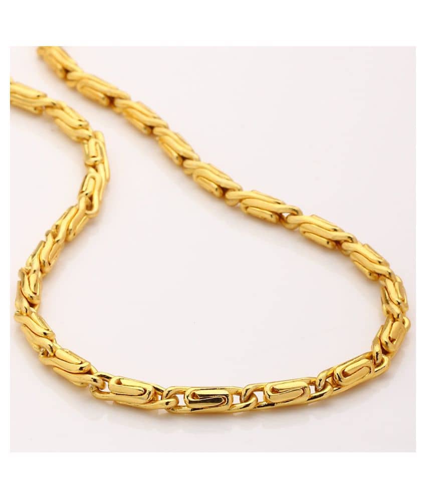 H M PRODUCT Gold Plated Chain ( Set of 1 )