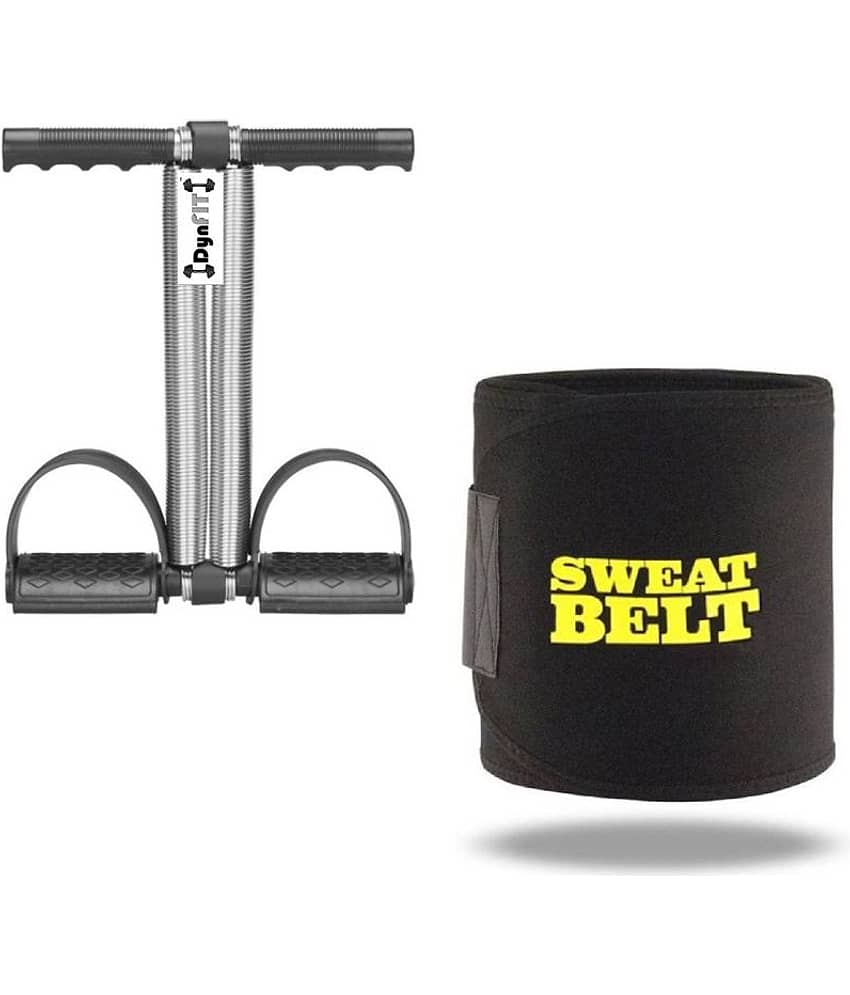 DynFIT combo of double spring tummy trimmer/ab exerciser and sweat slim belt for women and men - Sports and Fitness Equipment | Buy online on ZillyBuy