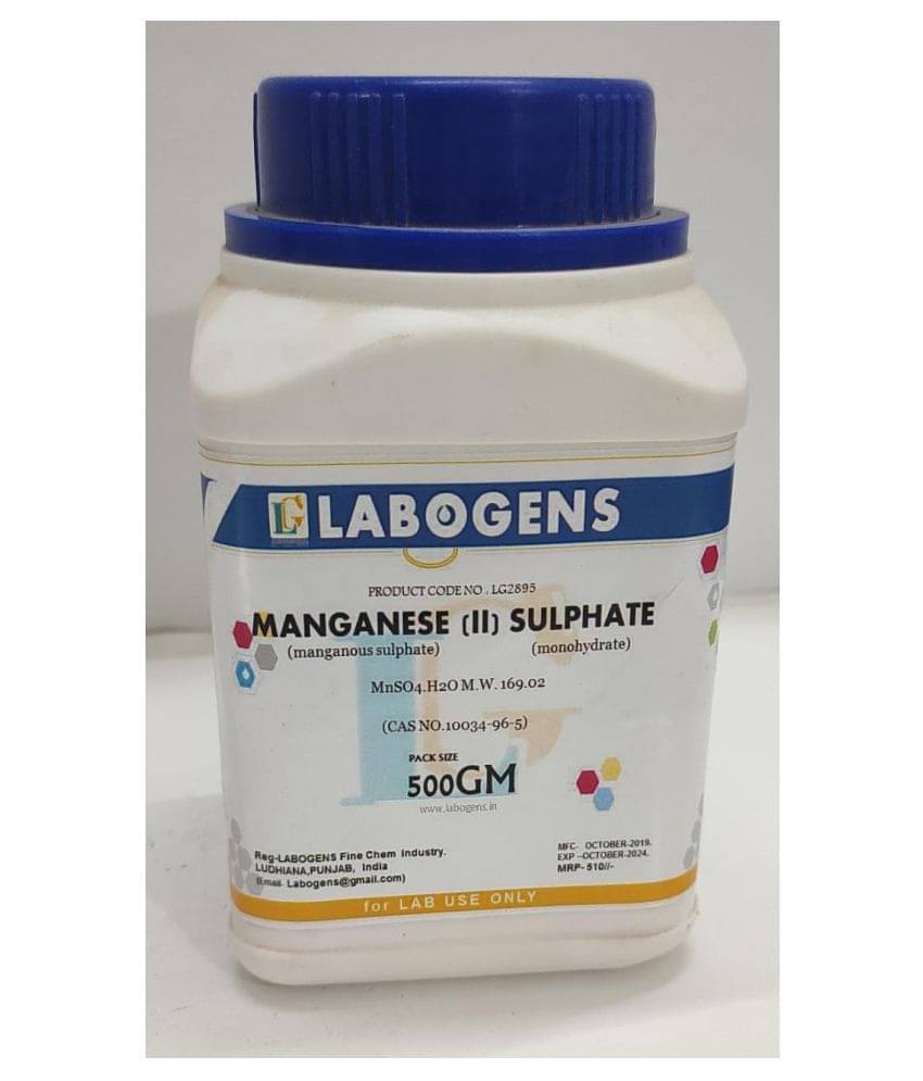     			LABOGENS MANGANESE (II) SULPHATE (monohydrate) 500GM