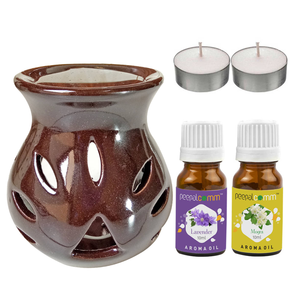 Peepalcomm Ceramic Aroma Oils & Diffusers Set - Pack of 5 Peepalcomm Ceramic Aroma Oils & Diffusers Set - Pack of 5
