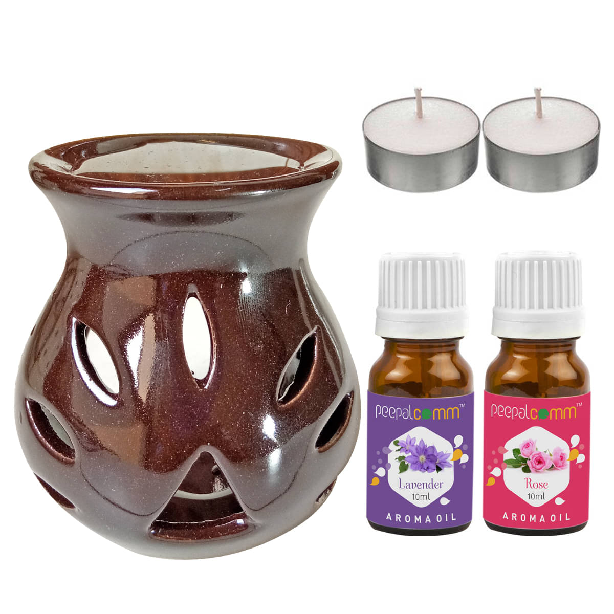 Peepalcomm Ceramic Aroma Oils & Diffusers Set - Pack of 5 Peepalcomm Ceramic Aroma Oils & Diffusers Set - Pack of 5