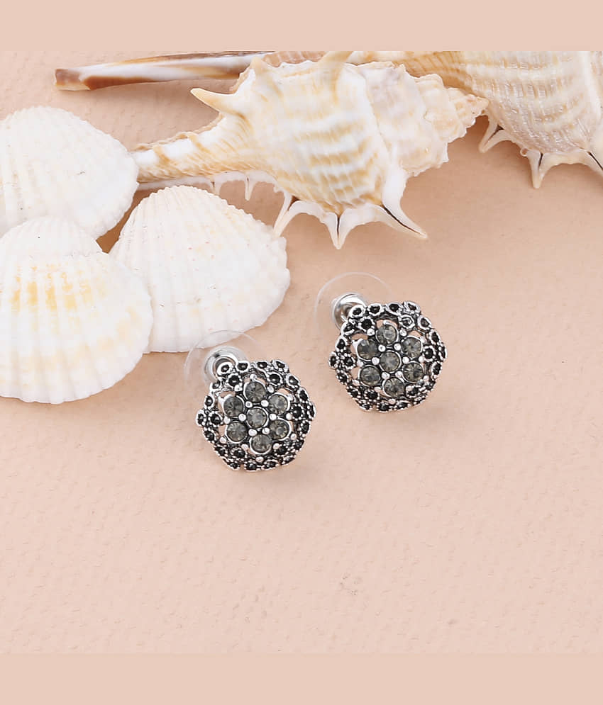 SILVER SHINE Charm Party Wear Stud Earring For Women Girl - Earrings | Buy online on ZillyBuy