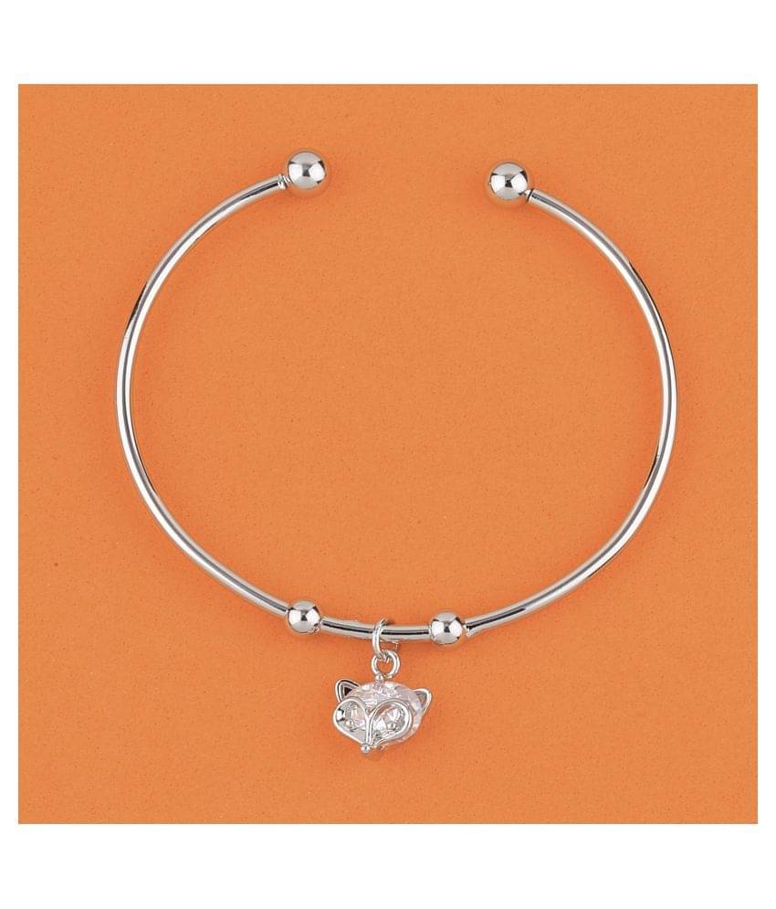     			SILVER SHINE Party Wear Designer Adjustable Bracelet With Diamond For Women Girls