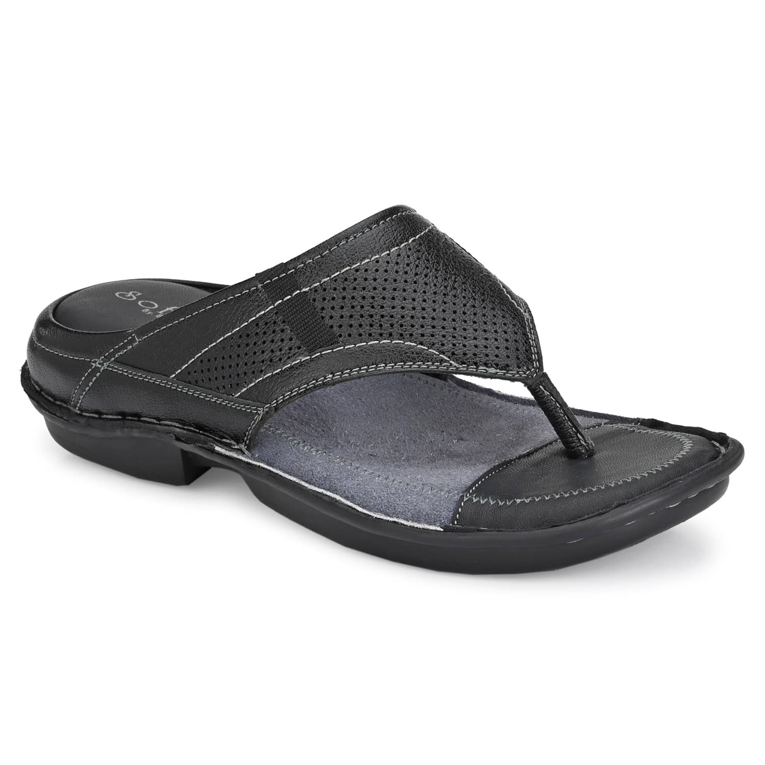 softio Black Flip Flops