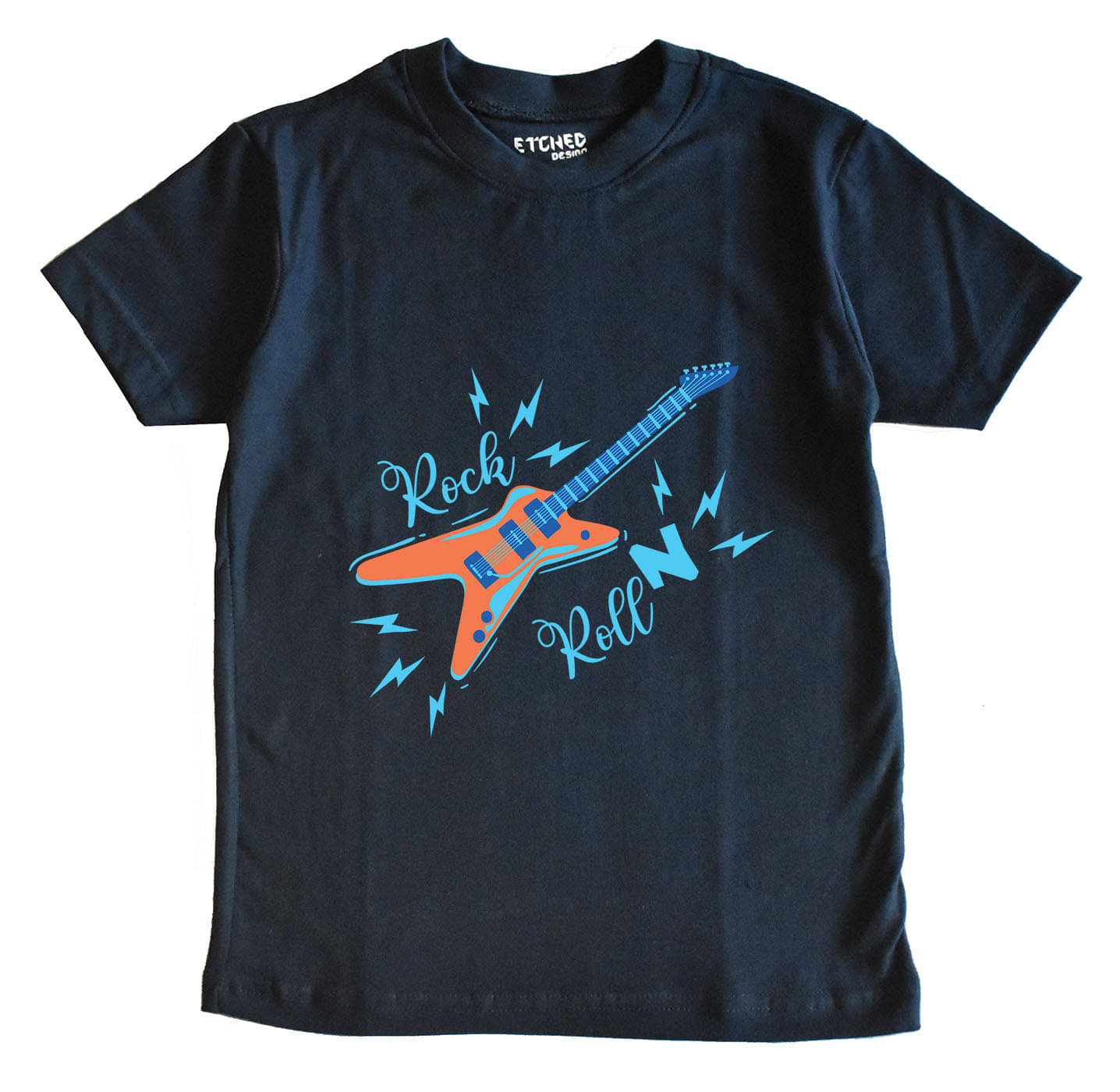     			ETCHED DESIGN Pack of 1 Boys Cotton T-Shirt ( Navy Blue )