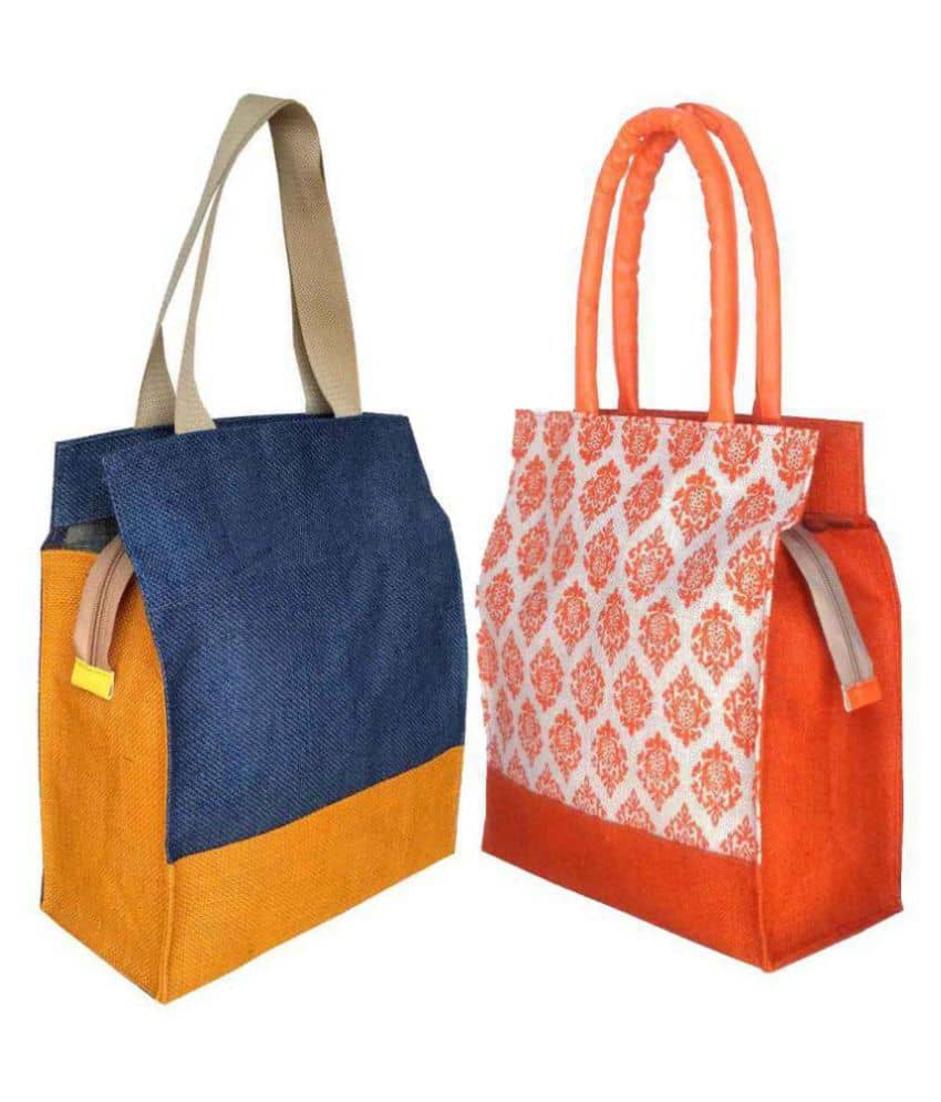 Foonty - Multicolor Jute Lunch Bag - Handbags | Buy online on ZillyBuy