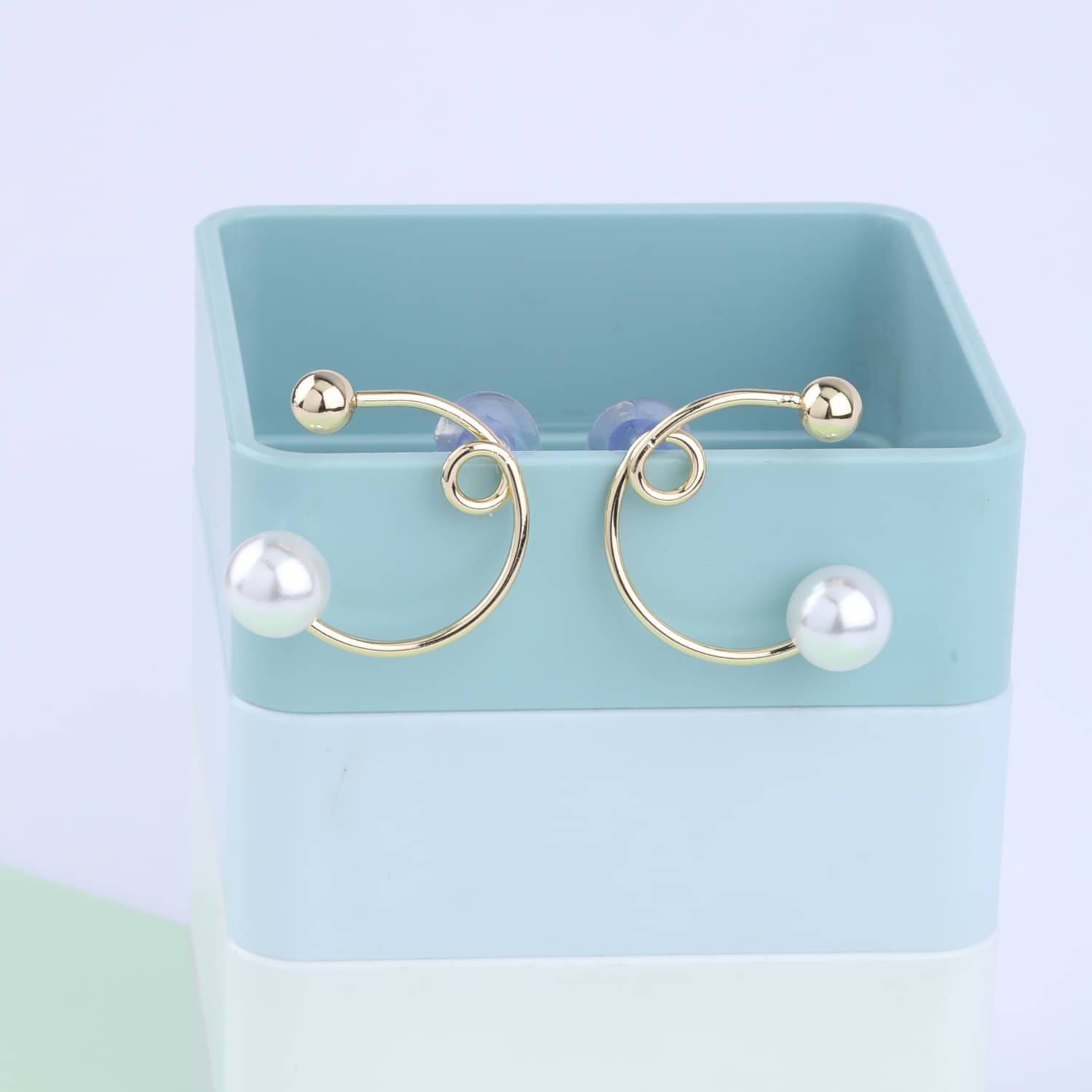     			SILVER SHINE  Party Wear Antique Pearl Stud Earring For Women Girl