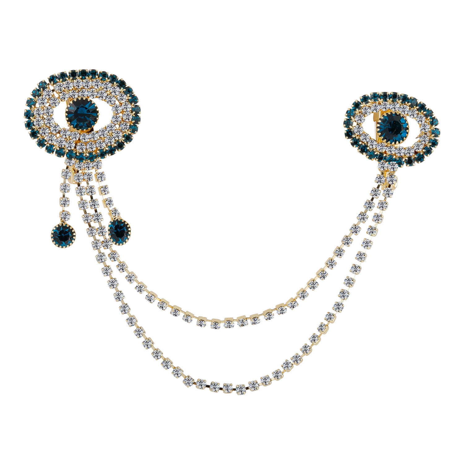 SILVER SHINE Traditional Gold Plated Exlusive Peacock Colour and White Diamond Studded Designer Wedding Brooch For Unisex Jewellery SILVER SHINE Traditional Gold Plated Exlusive Peacock Colour and White Diamond Studded Designer Wedding Brooch For Unisex Jewellery