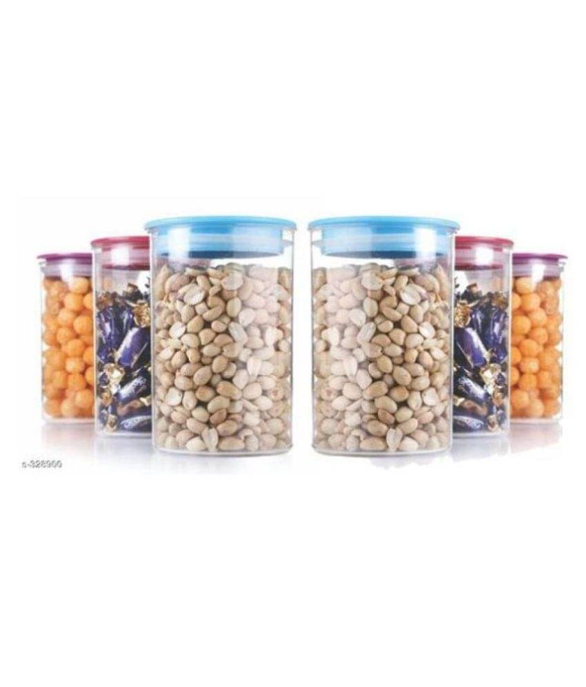    			Analog Kitchenware Dal/Pulse/Grocery Polyproplene Multicolor Food Container ( Set of 6 )