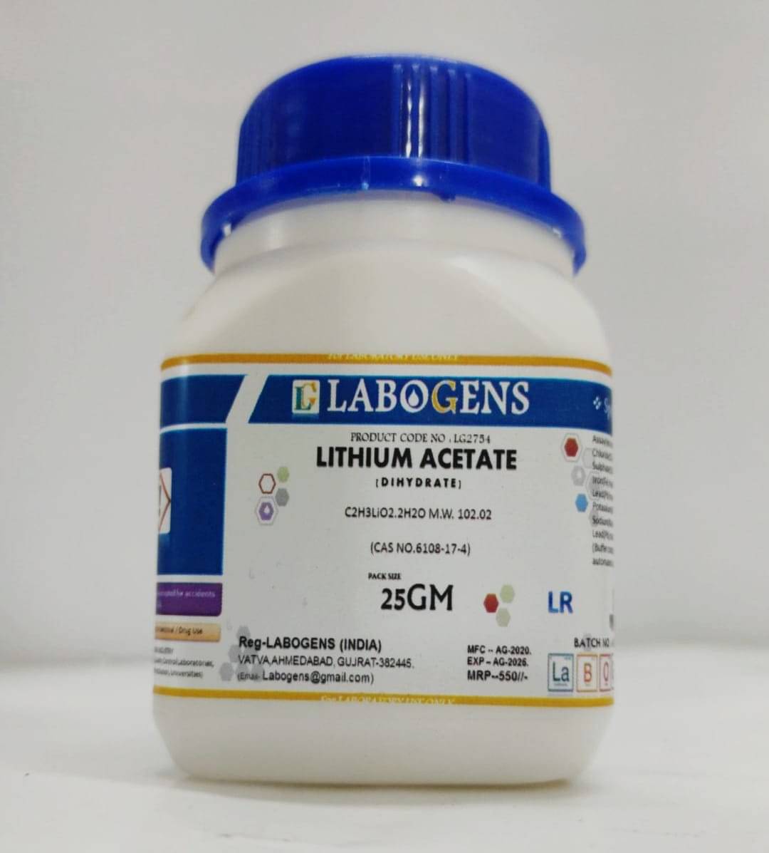     			LABOGENS LITHIUM ACETATE (dihydrate) 25GM