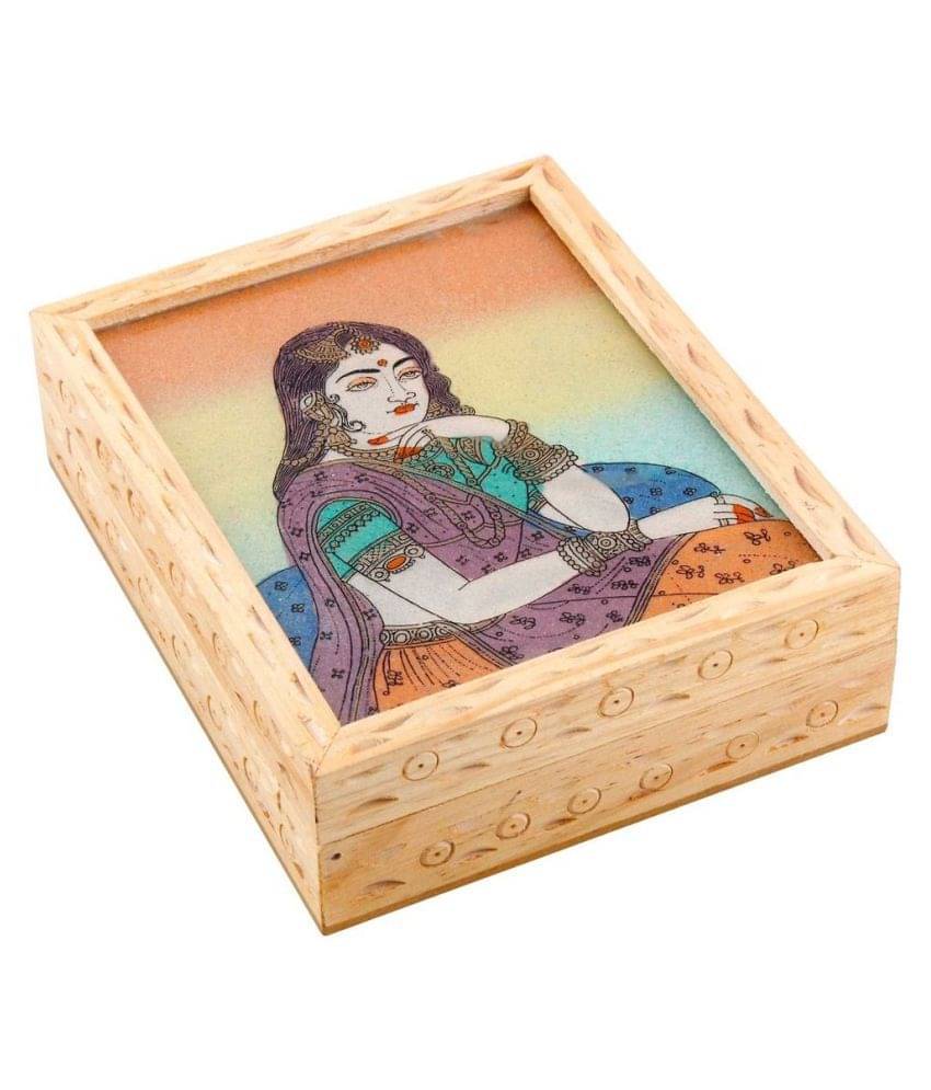    			Nishtha Creations Multicolour Wood Decorative Box - Pack of 1