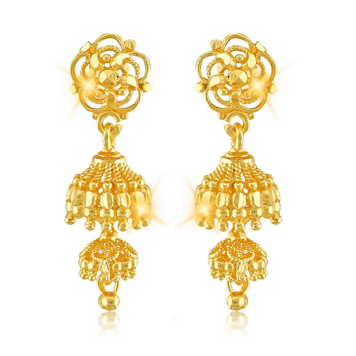     			Vighnaharta Traditional wear Gold Plated alloy jhumka for Women and Girls ( Pack of- 1 Pair jhumki Earring)