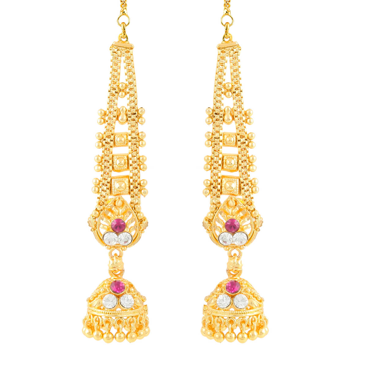 Vighnaharta Traditional wear Gold Plated alloy Kanchain Earring for Women and Girls ( Pack of 1 pair Kanchain Earring) Vighnaharta Traditional wear Gold Plated alloy Kanchain Earring for Women and Girls ( Pack of 1 pair Kanchain Earring)