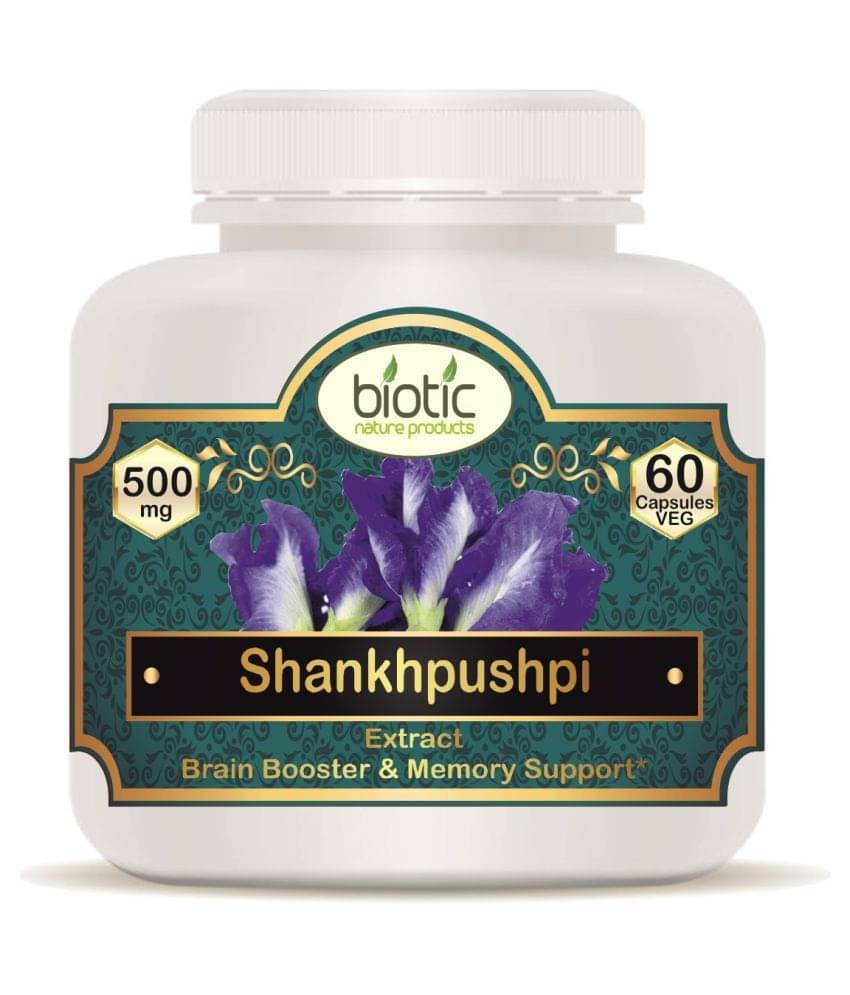 Biotic Shankhpushpi Extract 500mg Memory Support Capsule 60 no.s Biotic Shankhpushpi Extract 500mg Memory Support Capsule 60 no.s