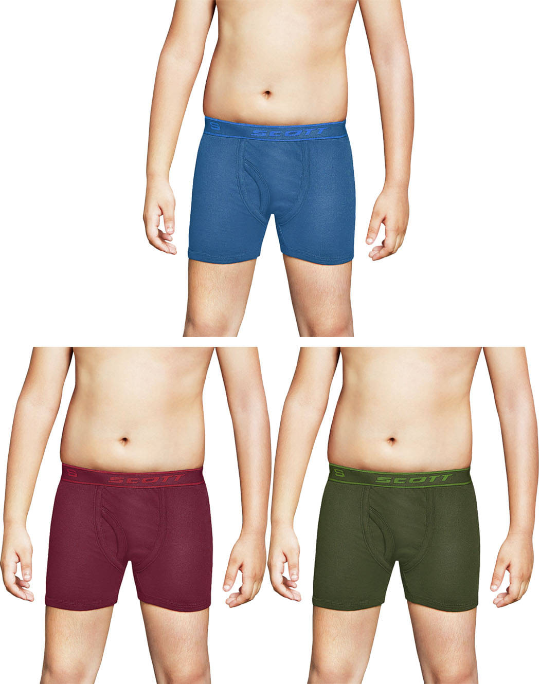 Dixcy Scott Cross Cotton Multicolor Plain/Solid Kids/Boys Trunk/Underwear - Pack of 3 Dixcy Scott Cross Cotton Multicolor Plain/Solid Kids/Boys Trunk/Underwear - Pack of 3