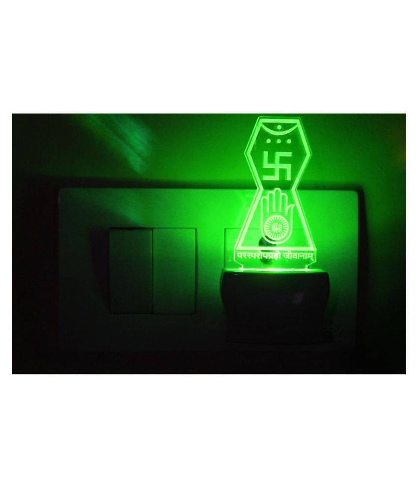 Somil 3D Illusion LED Jainism Holy Symbol Night Lamp Multi - Pack of 1 Somil 3D Illusion LED Jainism Holy Symbol Night Lamp Multi - Pack of 1