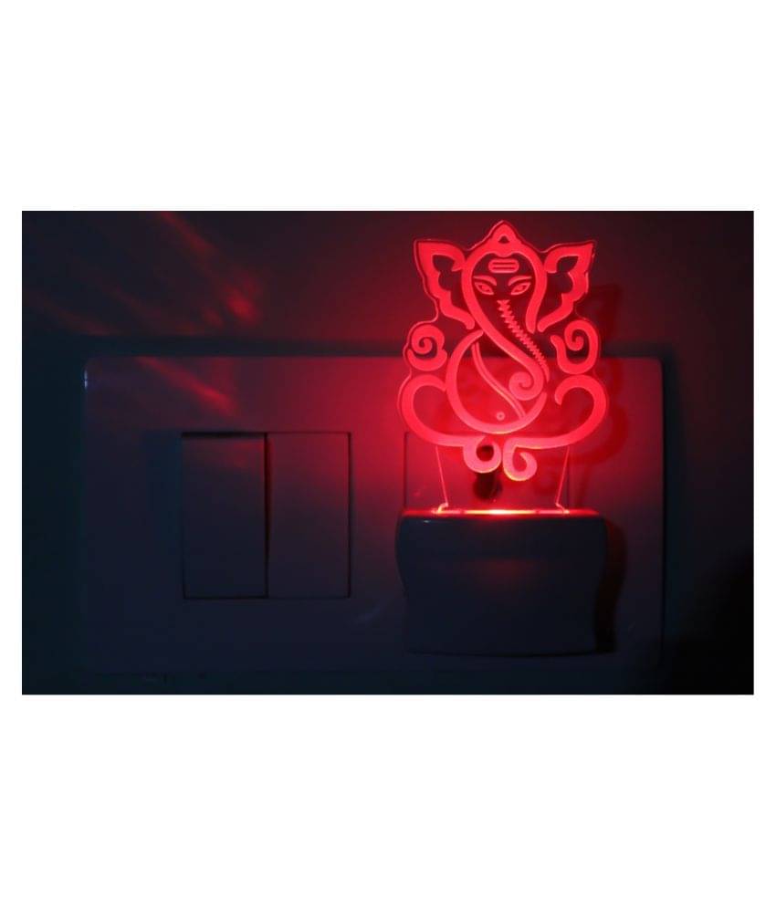 Somil 3D Illusion LED Lord Ganesha Night Lamp Multi - Pack of 1 Somil 3D Illusion LED Lord Ganesha Night Lamp Multi - Pack of 1