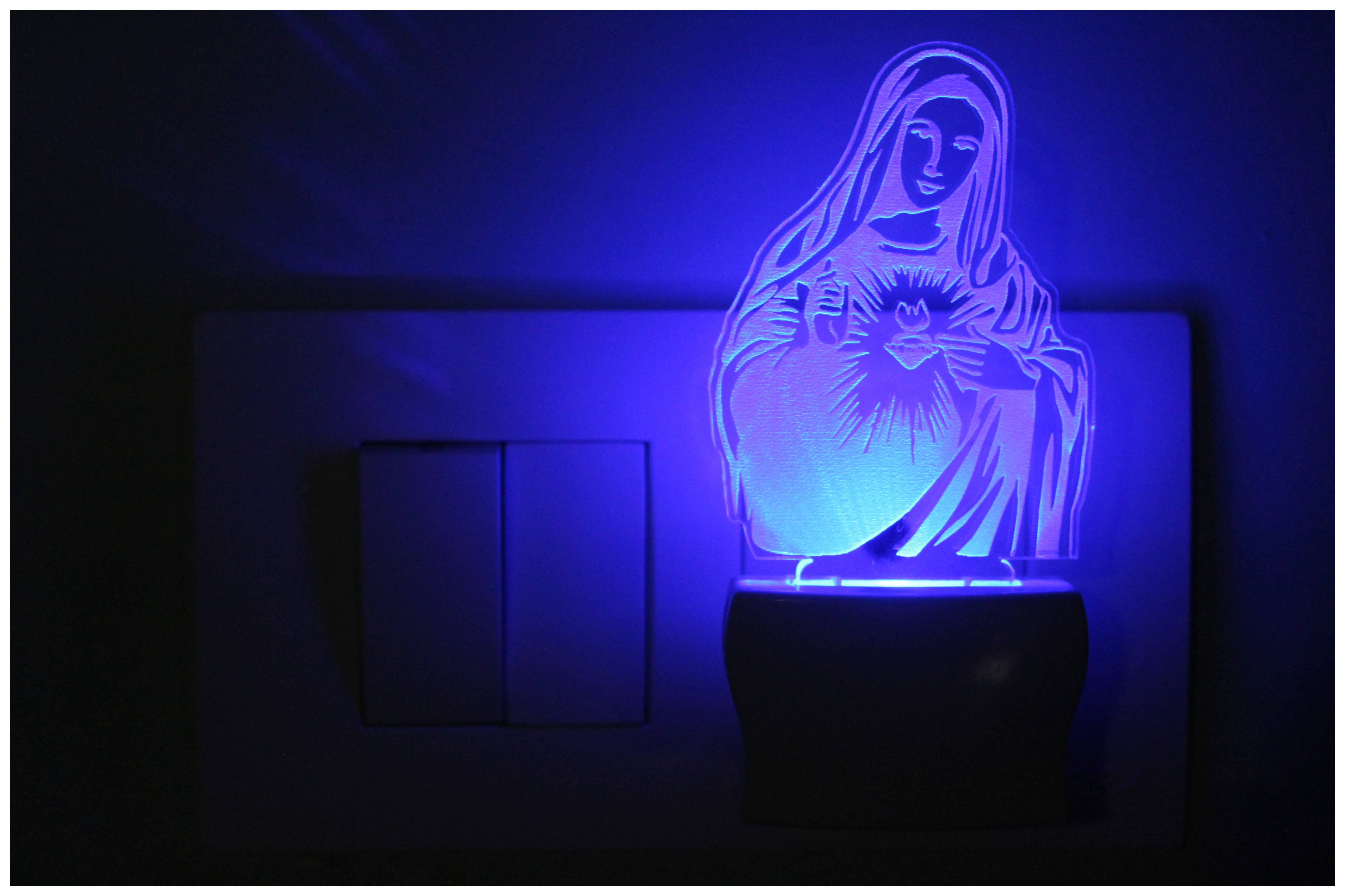 Somil 3D Illusion LED Saint Mary Night Lamp Multi - Pack of 1 Somil 3D Illusion LED Saint Mary Night Lamp Multi - Pack of 1