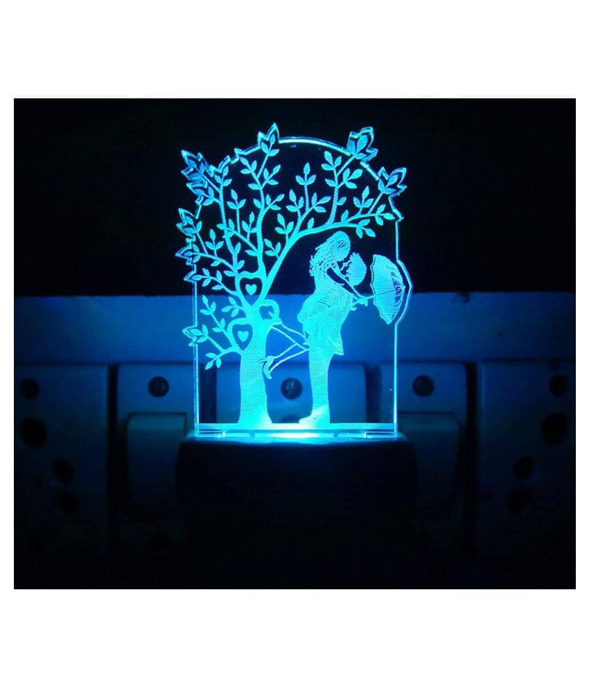 UKANI 3D Illusion LED Light Night for 7 Colors Led LOVE ROMANTIC COUPLE WITH TREE Night Lamp Multi - Pack of 1 UKANI 3D Illusion LED Light Night for 7 Colors Led LOVE ROMANTIC COUPLE WITH TREE Night Lamp Multi - Pack of 1