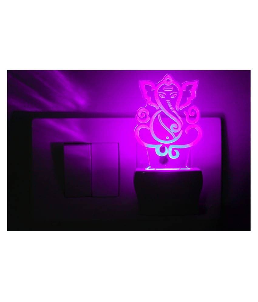 AFAST Blessing Lord Ganesha 3D Illusion LED Night Lamp Multi - Pack of 1 AFAST Blessing Lord Ganesha 3D Illusion LED Night Lamp Multi - Pack of 1