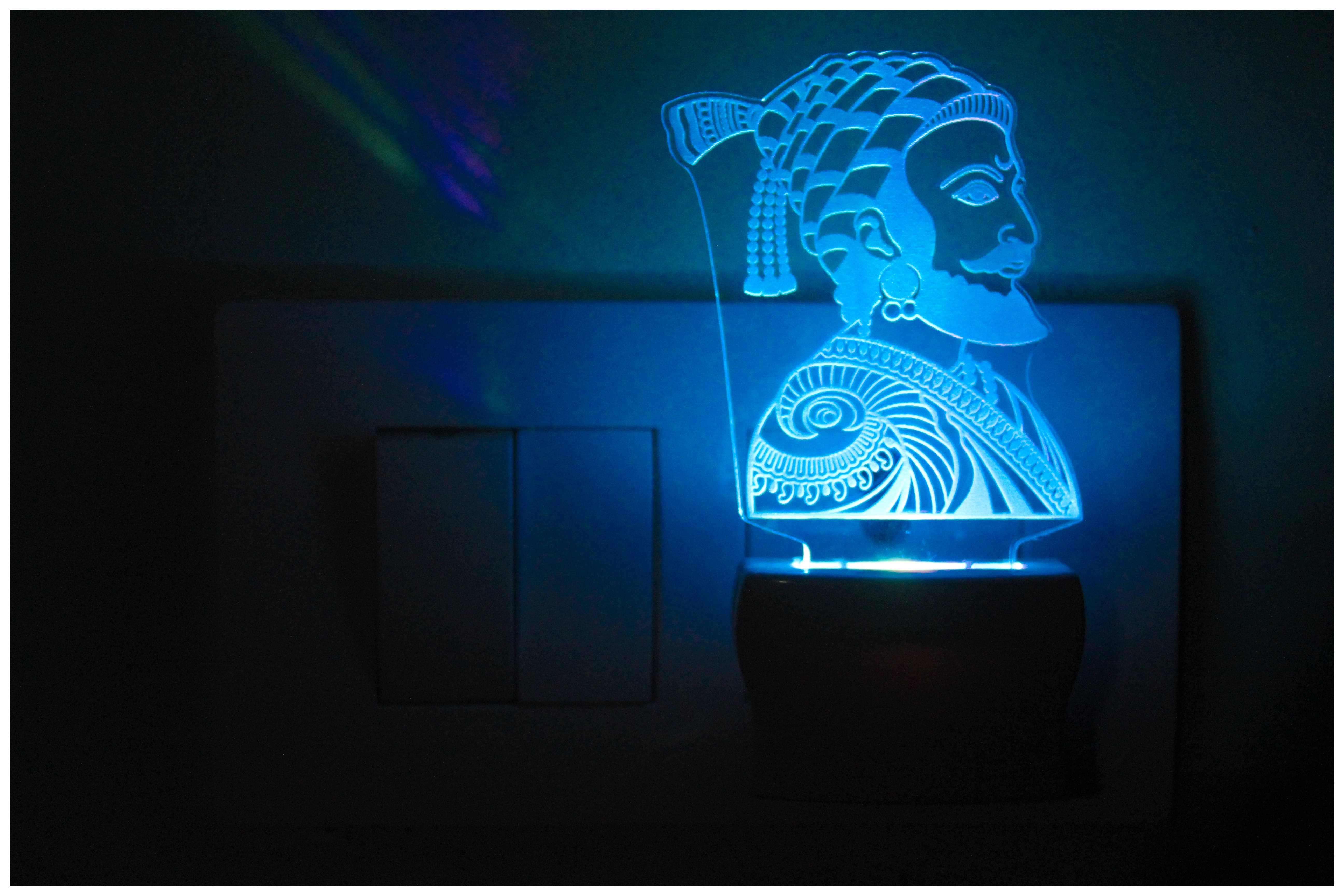    			AFAST Bravest ShivaJi 3D Illusion LED Night Lamp Multi - Pack of 1