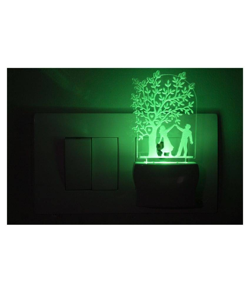 AFAST Dancing Under Tree Couple 3D Illusion LED Night Lamp Multi - Pack of 1 AFAST Dancing Under Tree Couple 3D Illusion LED Night Lamp Multi - Pack of 1