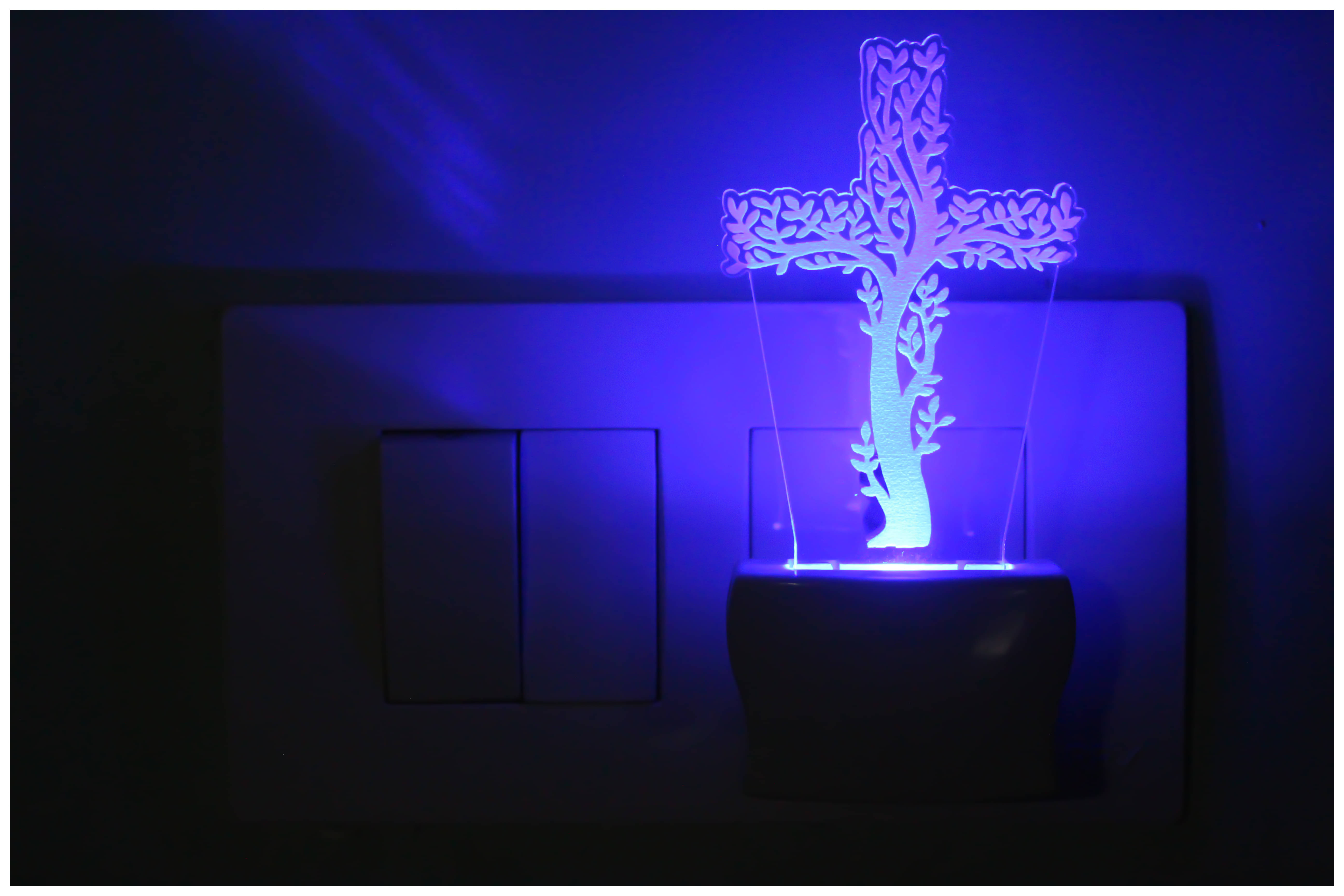     			AFAST Holy Cross Hidden Treen 3D Illusion LED Night Lamp Multi - Pack of 1