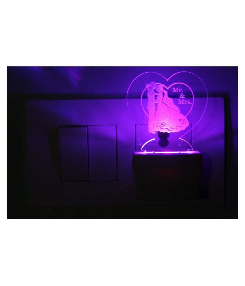 AFAST New Couple 3D Illusion LED Night Lamp Multi - Pack of 1 AFAST New Couple 3D Illusion LED Night Lamp Multi - Pack of 1