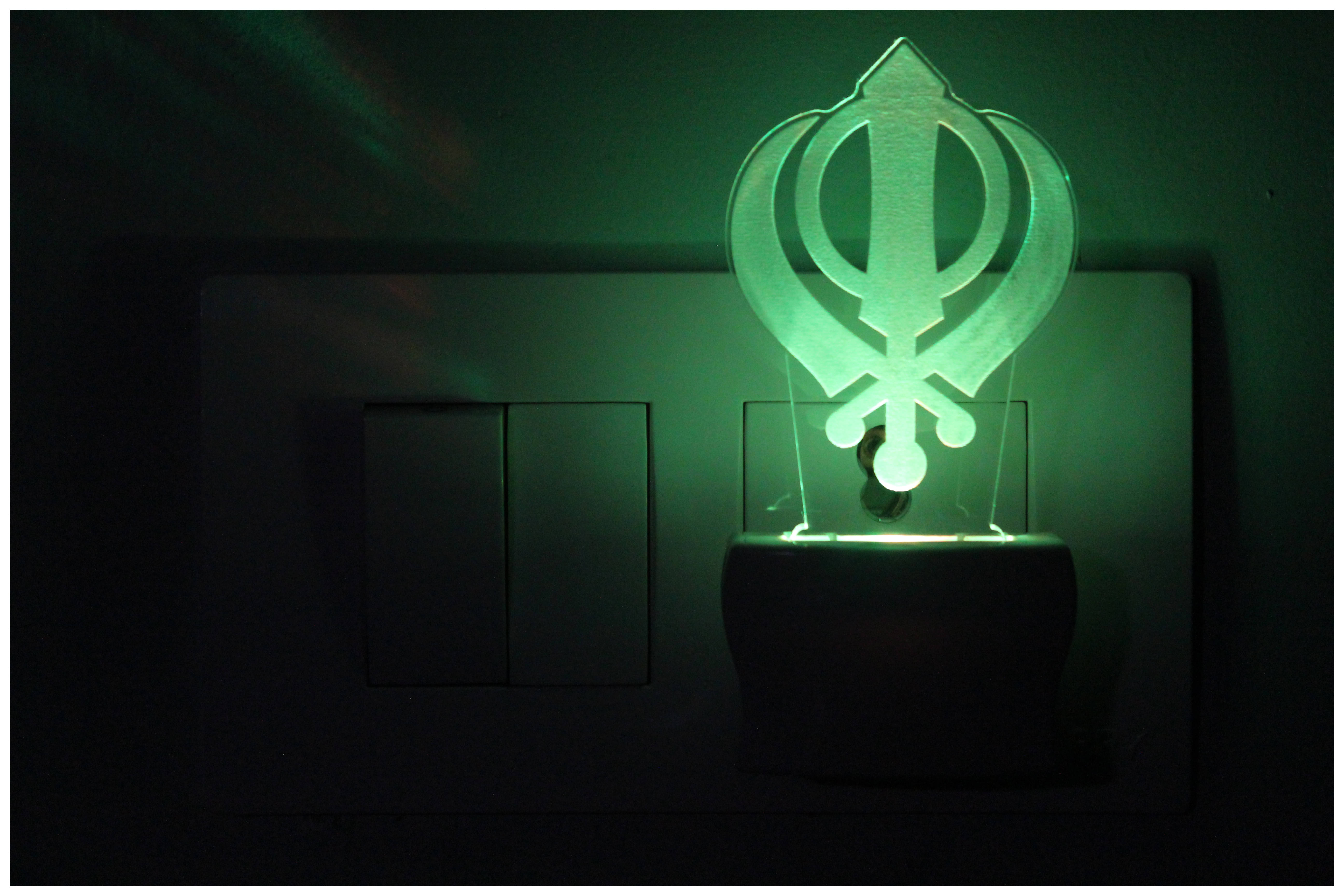 AFAST Sikhism Symbol Khanda 3D Illusion LED Night Lamp Multi - Pack of 1 AFAST Sikhism Symbol Khanda 3D Illusion LED Night Lamp Multi - Pack of 1