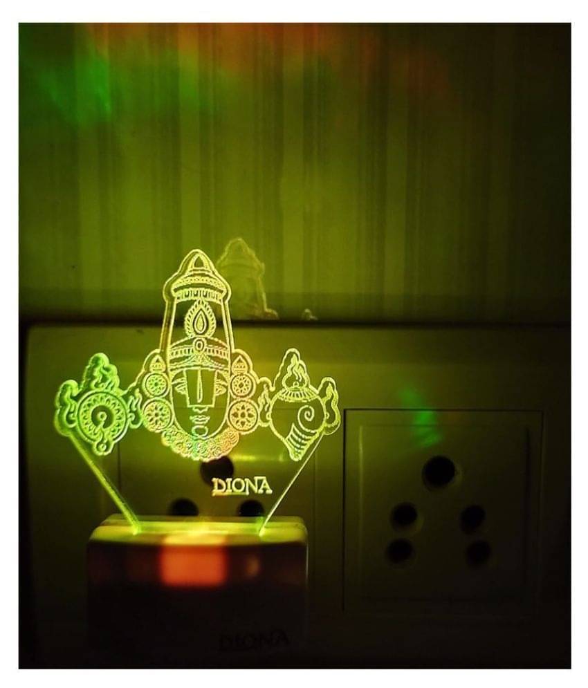 DIONA Night Lamp Tirupati Balaji Venkateshwara Govinda LED Night Light DIONA Night Lamp Tirupati Balaji Venkateshwara Govinda LED Night Light