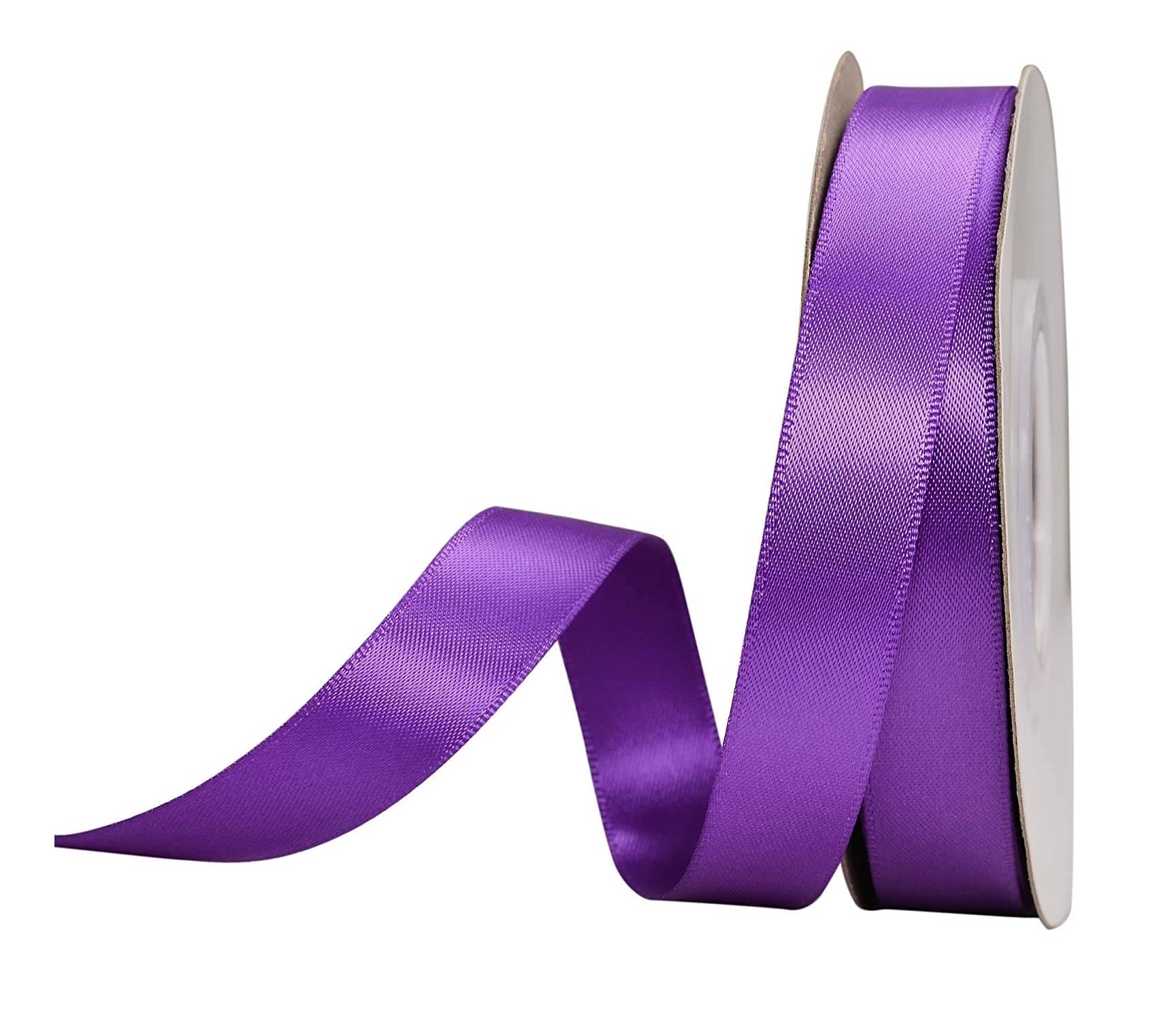     			PRANSUNITA Double Face Satin Ribbon , 1 inch Wide, 18 Yard Length for Wedding, Party Decoration, DIY Hair Accessories, Sewing, Gift Wrapping, Invitation Embellishments