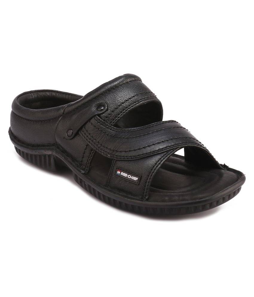     			Red Chief Black Flip Flops