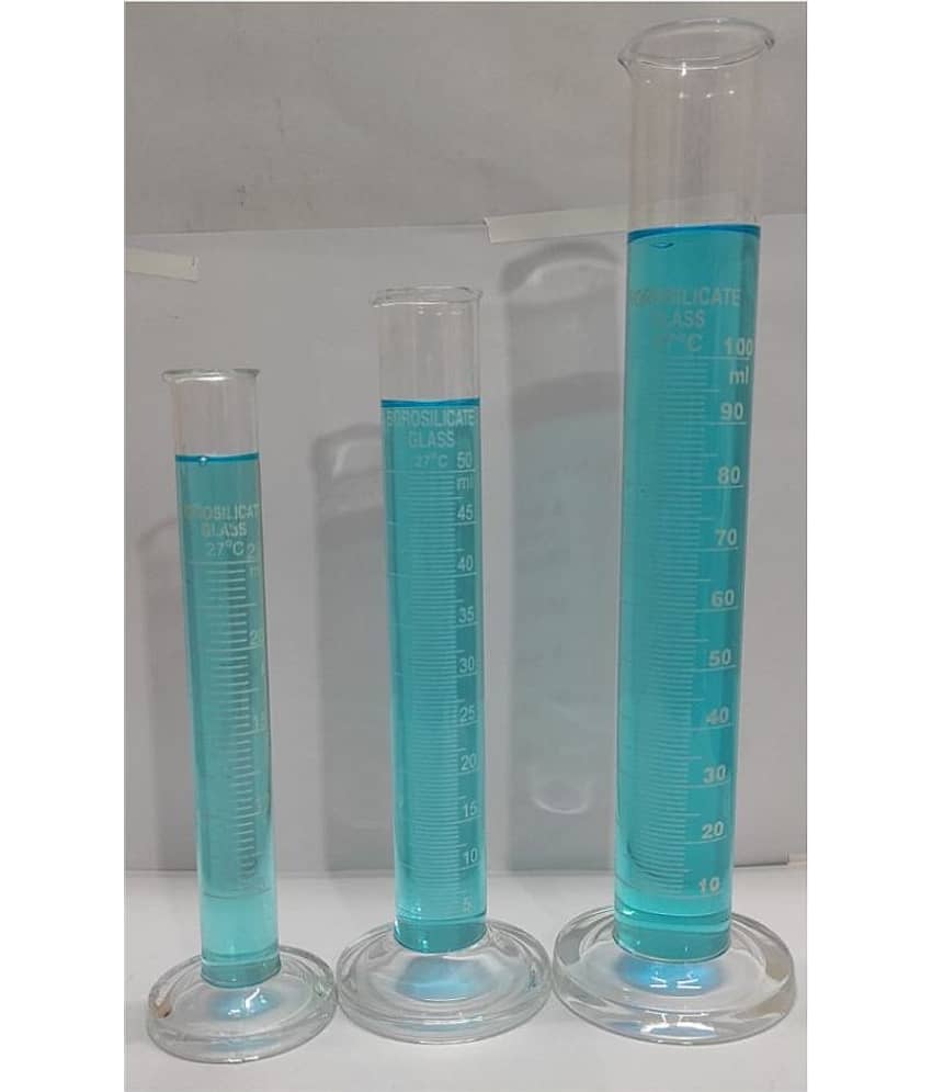 LABOGENS Borosilicate Glass Measuring Cylinder 25ml,50ml,100ml (pack of 3pcs ) - Stationery | Buy online on ZillyBuy
