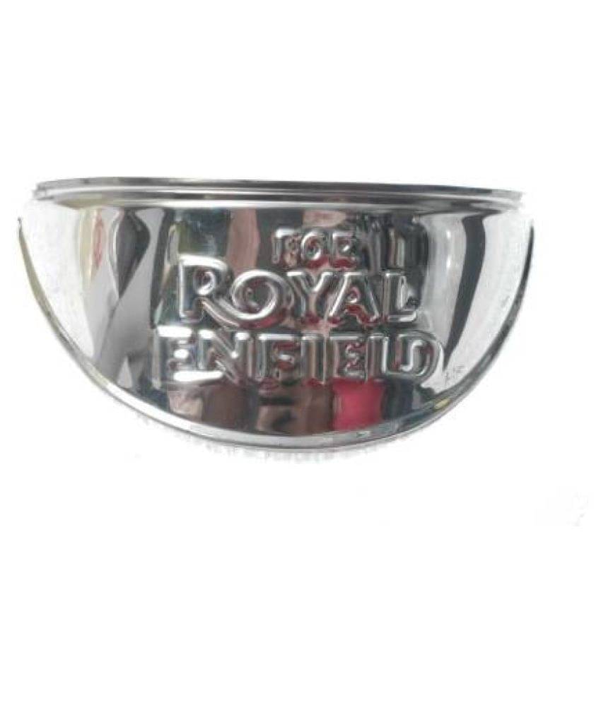     			PURE BIKING New 7"INC Chrome Headlamp Shade With RE Logo For Royal Enfield Classic , Bullet , Standard