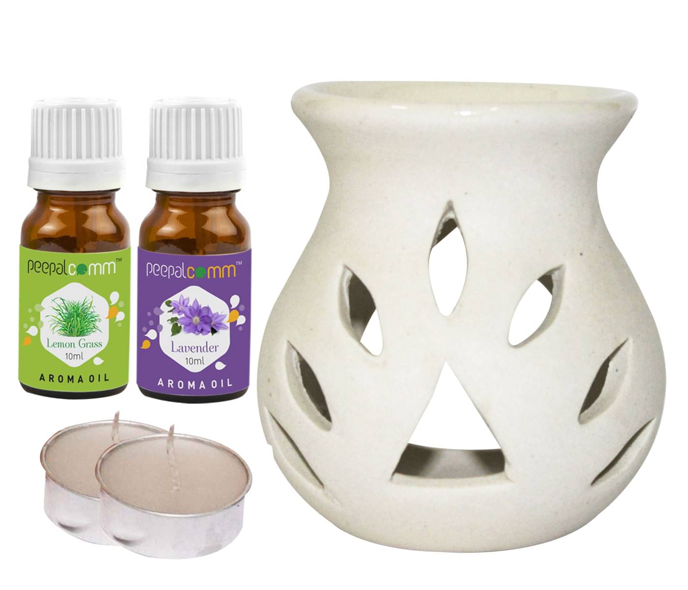 Peepalcomm Ceramic Aroma Oils & Diffusers Set - Pack of 5 Peepalcomm Ceramic Aroma Oils & Diffusers Set - Pack of 5
