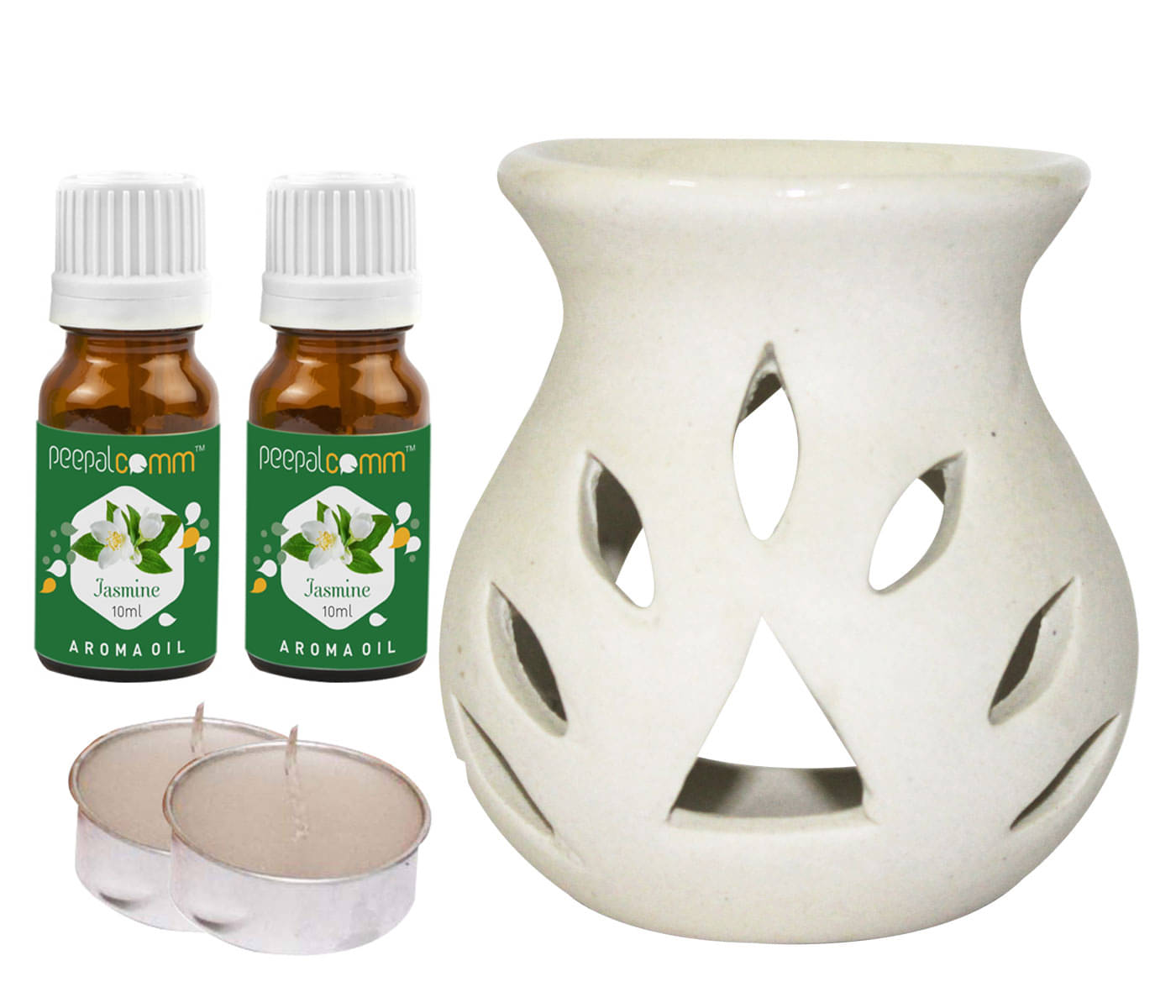 Peepalcomm Ceramic Aroma Oils & Diffusers Set - Pack of 5 Peepalcomm Ceramic Aroma Oils & Diffusers Set - Pack of 5